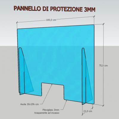 Pannello Di Protezione per Covid 19 da 100cm sp. 3mm