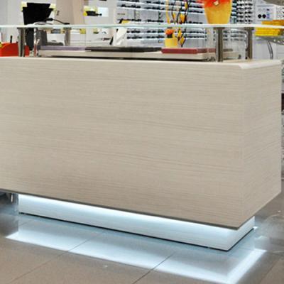 Banco 1400 in PVC essenza legno e sotto illuminato